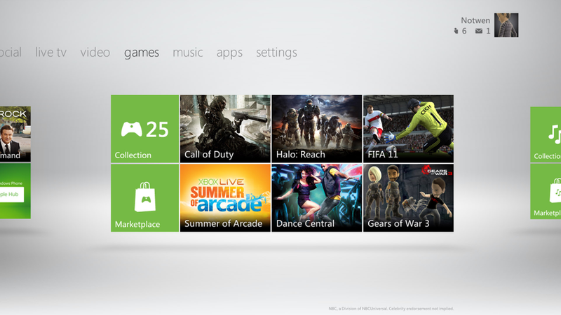 Illustration for article titled Does the New Xbox 360 Dashboard Look Familiar to You?